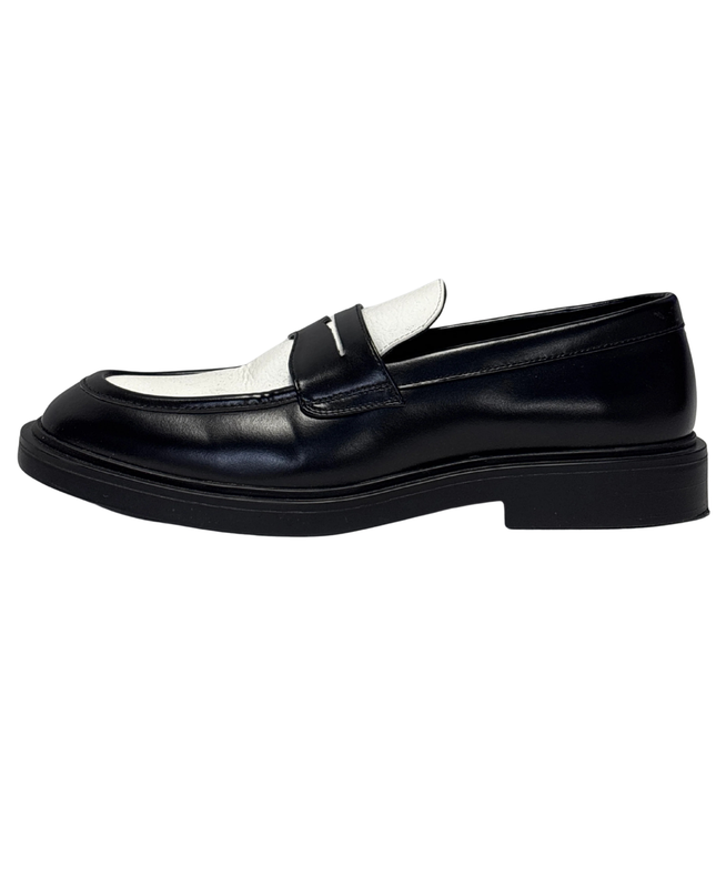 H&M Black Two-Tone Penny Loafers