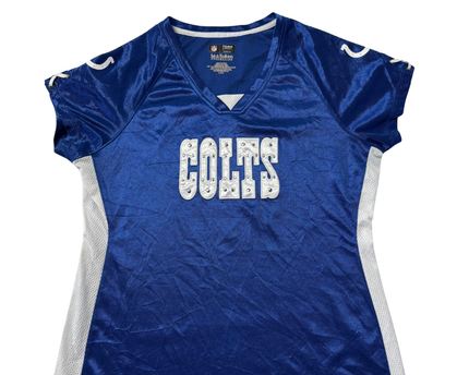 NFL Team Apparel Blue Indianapolis Colts Rhinestone Mesh Jersey