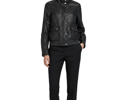 H&M Black Lightweight Cropped Utility Bomber Jacket