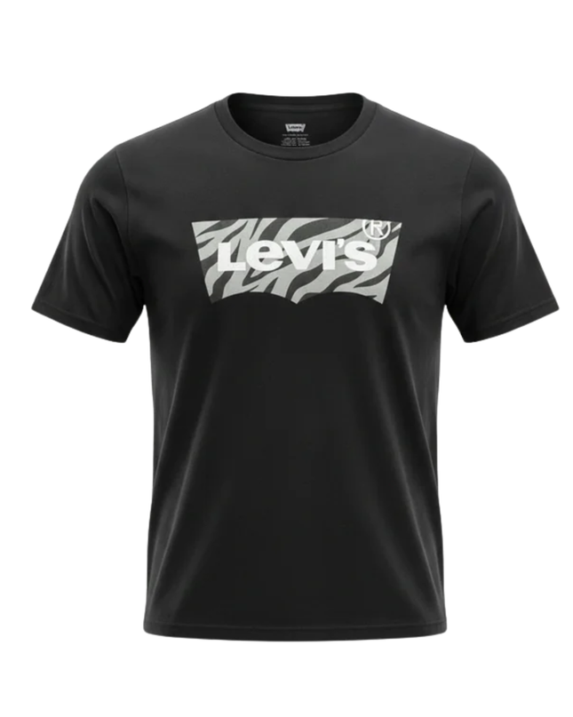 Levi's Black Zebra Print Batwing Logo T-Shirt
