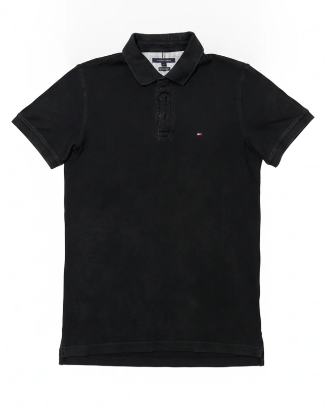 Tommy Hilfiger Black Slim Fit Stretch Polo Shirt