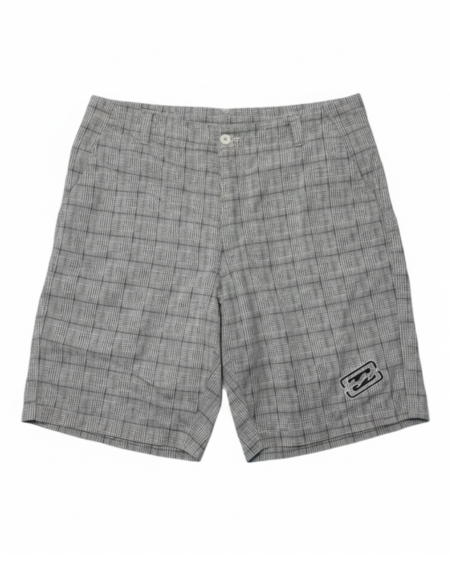 Billabong Black and White Glen Plaid Shorts