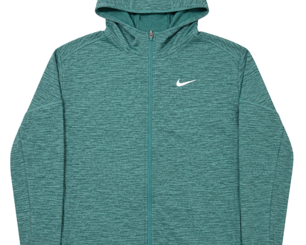 Nike Green Running Dri-FIT Full-Zip Hooded Sports Jacket