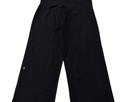Lululemon Black Wide-Leg Cropped Drawstring Pants
