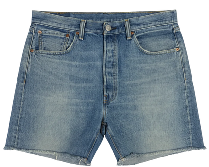Levi's 501 CT Blue Customized Tapered Denim Cut-Off Shorts
