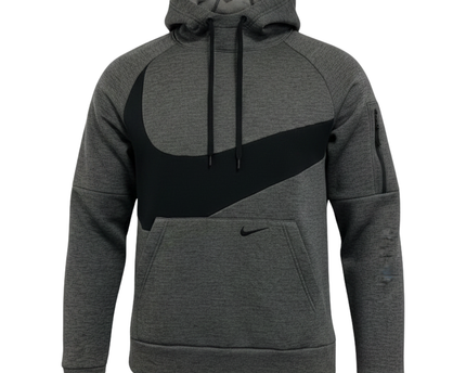 Nike Gray Therma-FIT Swoosh Graphic Hoodie