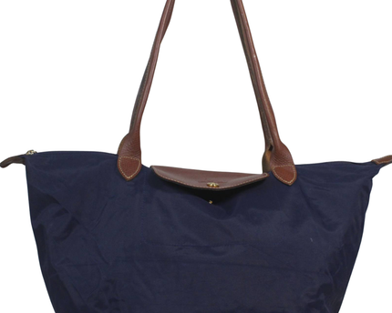 Longchamp Navy Blue Le Pliage Large Shoulder Tote Bag