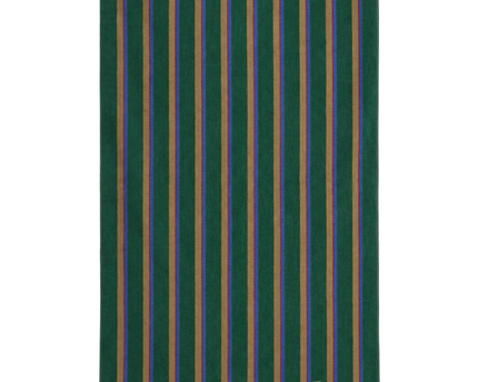 Vintage Burberrys Green Striped Terry Cloth Bath Towel W/Box