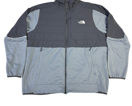 The North Face Two-Tone Grey Hooded Hybrid Jacket for Men