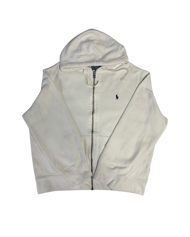 Polo Ralph Lauren Cream Full-Zip Hoodie
