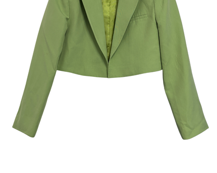 Zara Bright Green Cropped Blazer