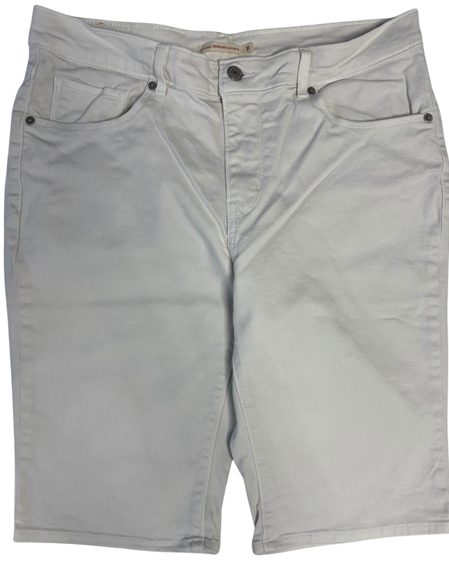 Levi's White Classic Bermuda Shorts
