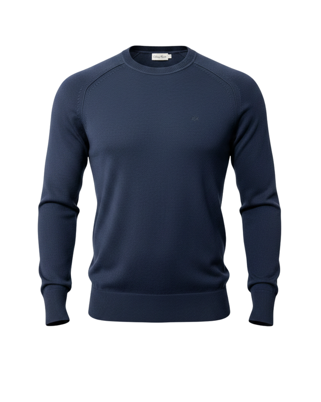 Calvin Klein Men's Classic Navy Blue Crewneck Knit Sweater