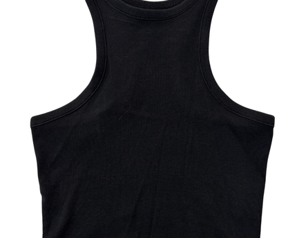 H&M Black Ribbed Racerback Crop Top