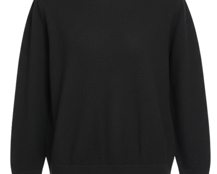 Zara Man Black Extrafine Wool Crewneck Sweater