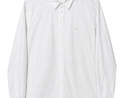 Lacoste White Slim Fit Long-Sleeve Cotton Shirt