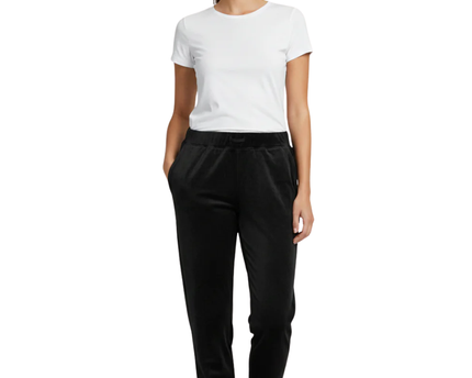 Juicy Couture x Forever 21 Black Velvet Rhinestone Logo Jogger Pants