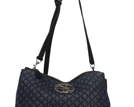 Guess Blue Quilted Denim Shoulder Bag