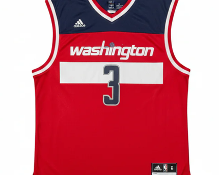 Adidas Red Washington Wizards Bradley Beal #3 NBA Basketball Jersey