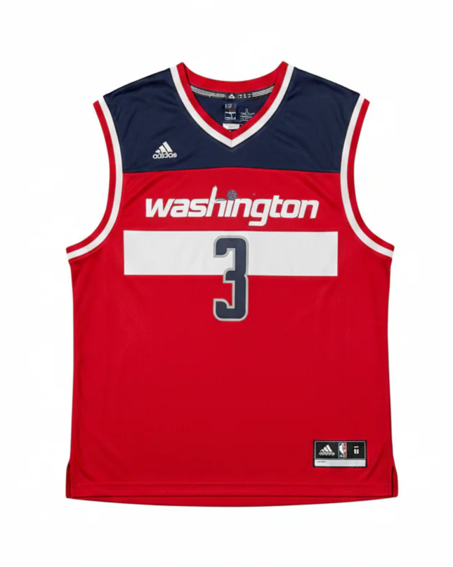 Adidas Red Washington Wizards Bradley Beal #3 NBA Basketball Jersey