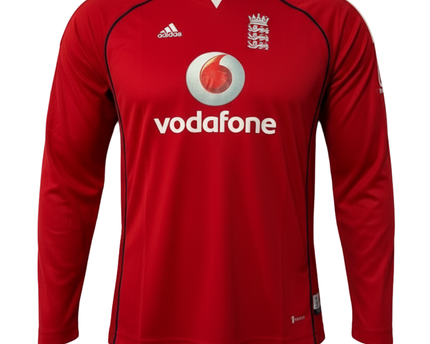 Adidas Red England Cricket Team Long Sleeve Jersey
