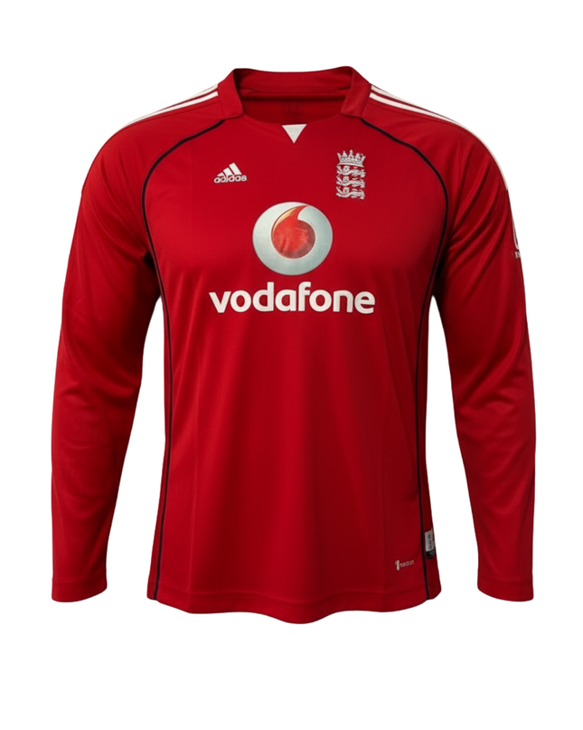 Adidas Red England Cricket Team Long Sleeve Jersey