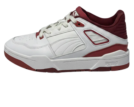 Puma White/Maroon Slipstream Retro Sneakers