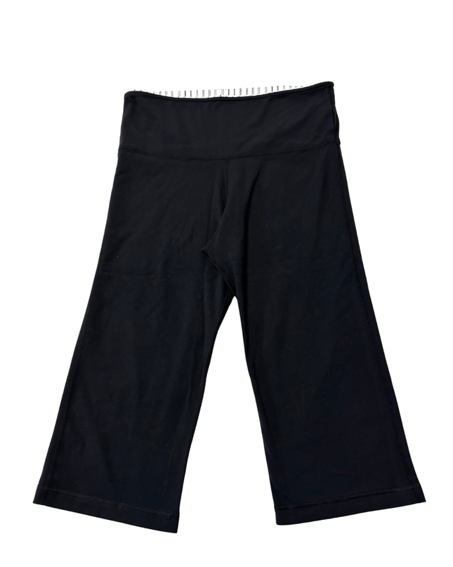 Lululemon Black High-Rise Wide-Leg Crop Leggings