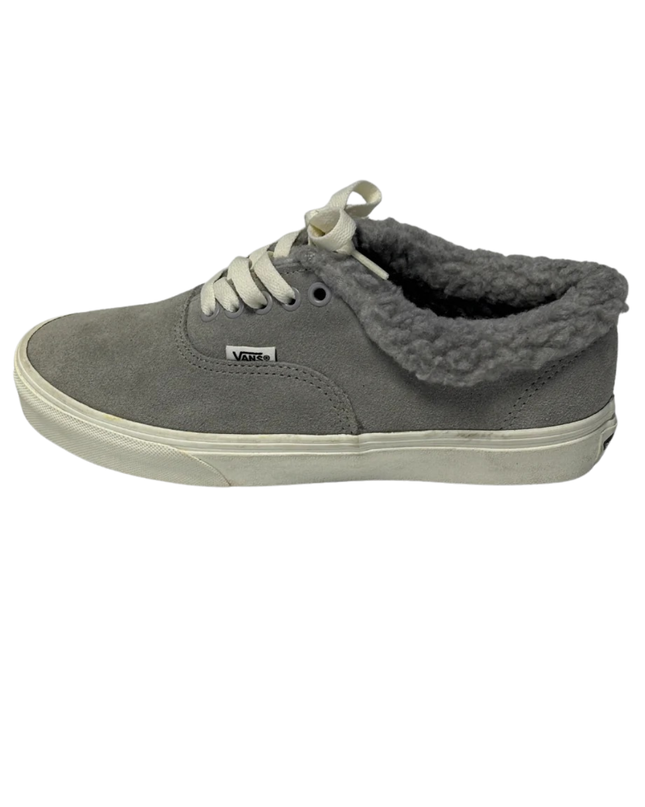 Vans Grey Sherpa-Lined Suede Sneakers