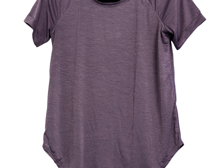 Lululemon Purple Heathered Split Back Short Sleeve Sports T-Shirt