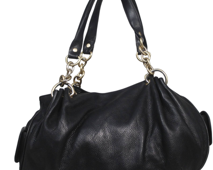 Juicy Couture Black Leather Chain Handle Shoulder Bag
