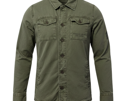OVS Olive Green Military-Inspired Utility Field Jacket