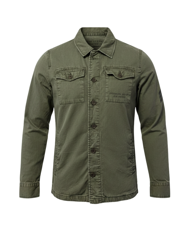 OVS Olive Green Military-Inspired Utility Field Jacket