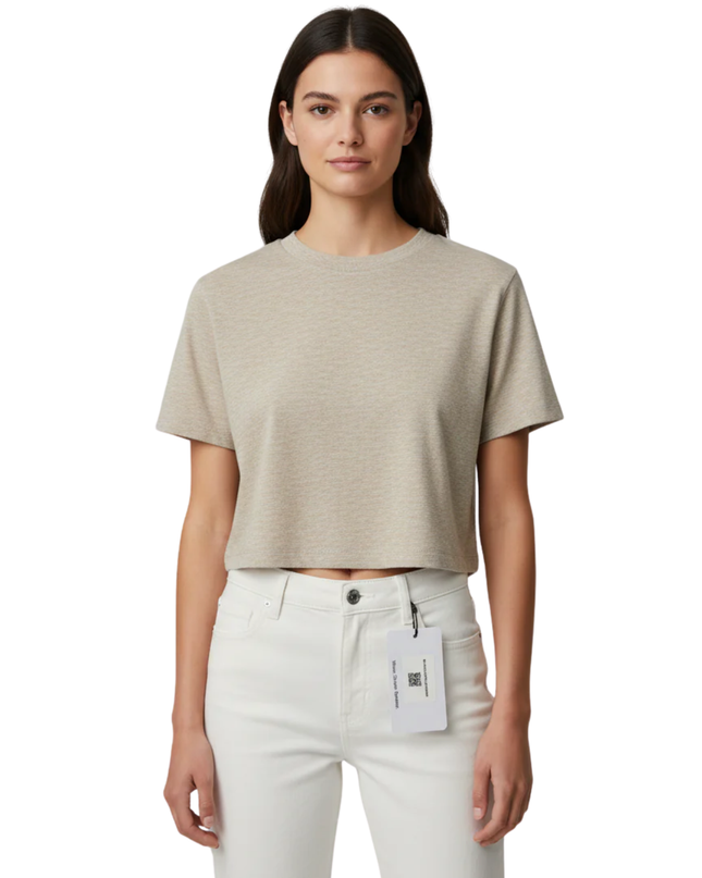 ASOS DESIGN Beige Long Sleeve Cropped Knit Top