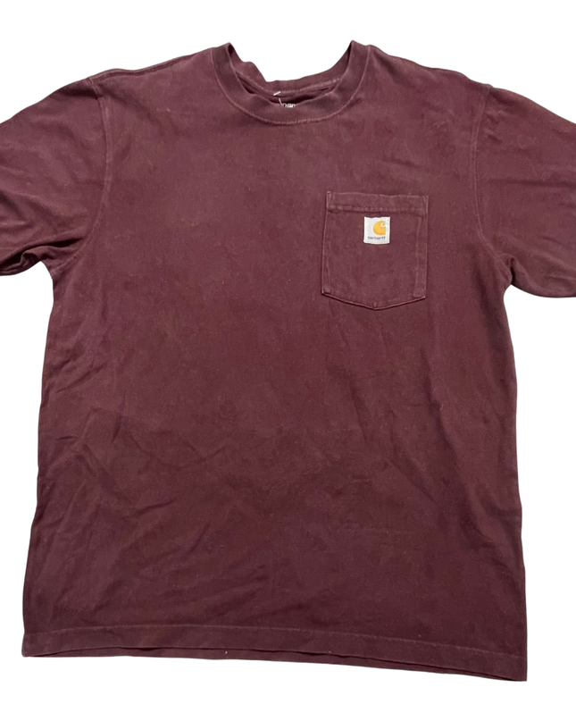 Carhartt Maroon Loose Fit Pocket T-Shirt