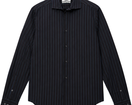 DKNY Brown Striped Slim Fit Long Sleeve Button Down Shirt