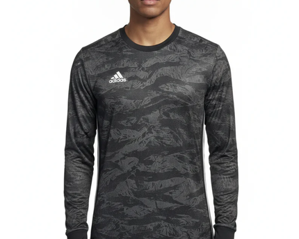 Adidas Gray Camouflage Long Sleeve Sports T-Shirt