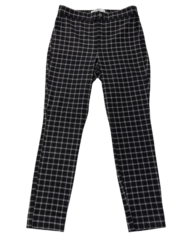 Hollister Black and White Plaid Ultra High-Rise Tapered Pants