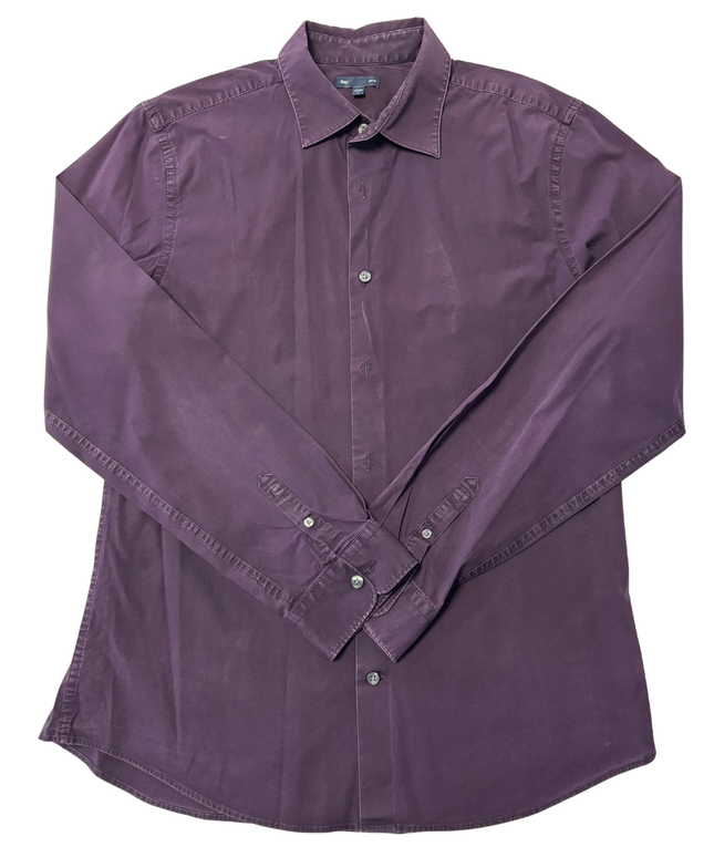Gap Slim Fit Purple Long-Sleeve Button-Down Shirt
