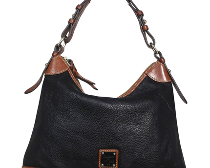 Dooney & Bourke Black Pebble Leather Hobo Bag