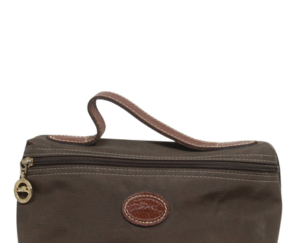 Longchamp Brown Le Pliage Toiletry Case Pouch