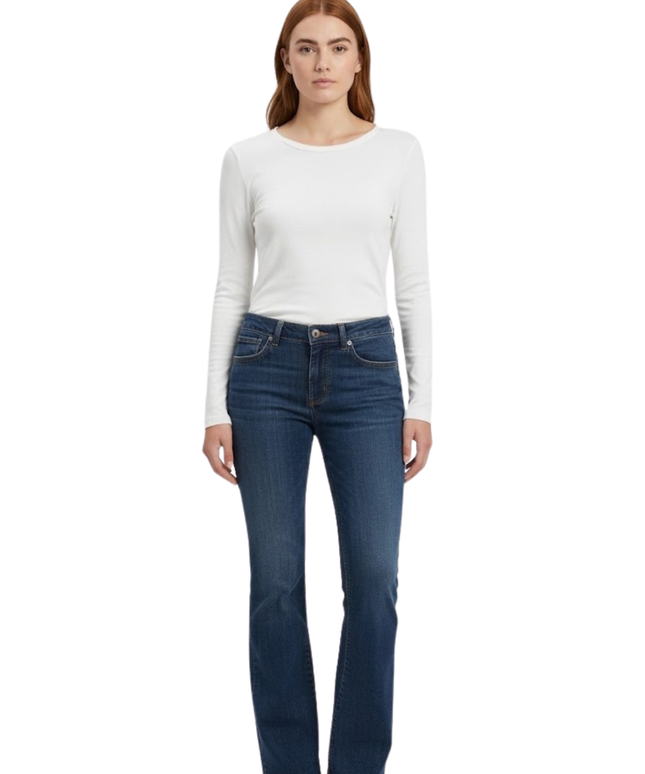 Levi's Blue Bootcut Mid-Rise Denim Jeans