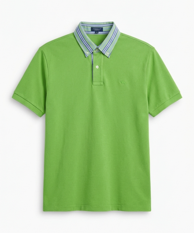 Burberry Green Short Sleeve Polo Shirt