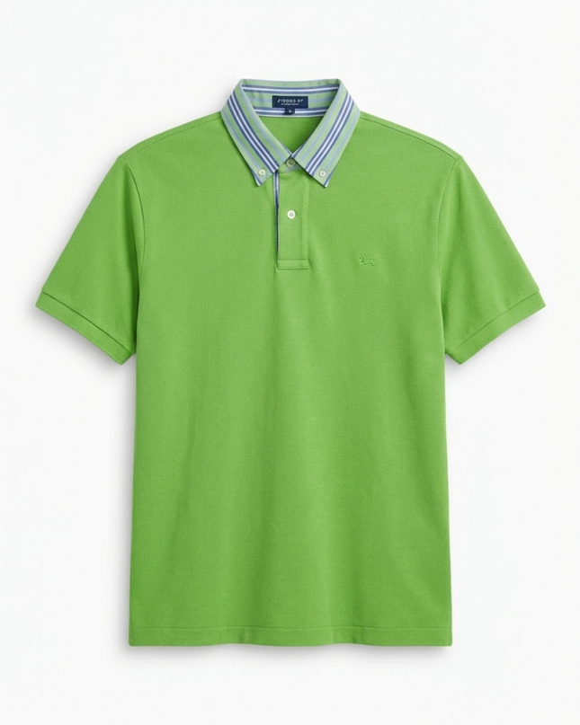 Burberry Green Short Sleeve Polo Shirt