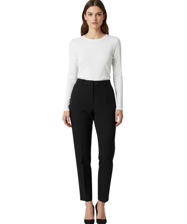 Zara Black High-Waisted Tailored Trousers