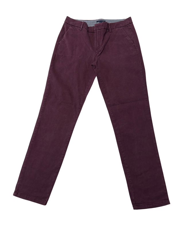 Tommy Hilfiger Maroon Straight Leg Chino Pants