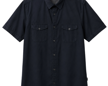 Calvin Klein Black Short Sleeve Double Pocket Button-Down Shirt