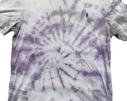 Polo Ralph Lauren Purple Tie-Dye V-Neck T-Shirt