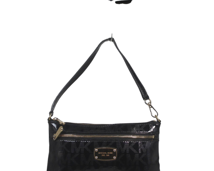 Michael Kors Black Patent Monogram Shoulder Bag