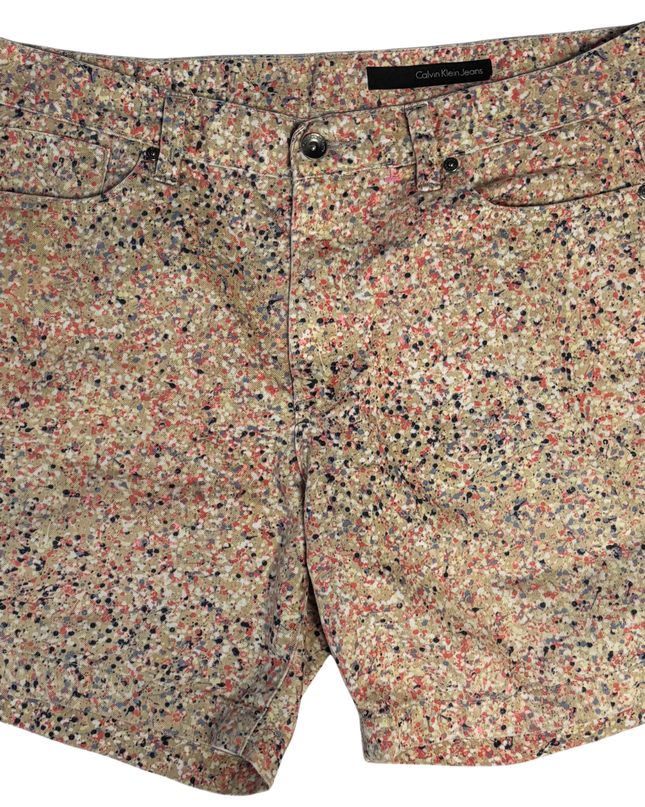 Calvin Klein Jeans Multi-color Abstract Splatter Print Denim Shorts